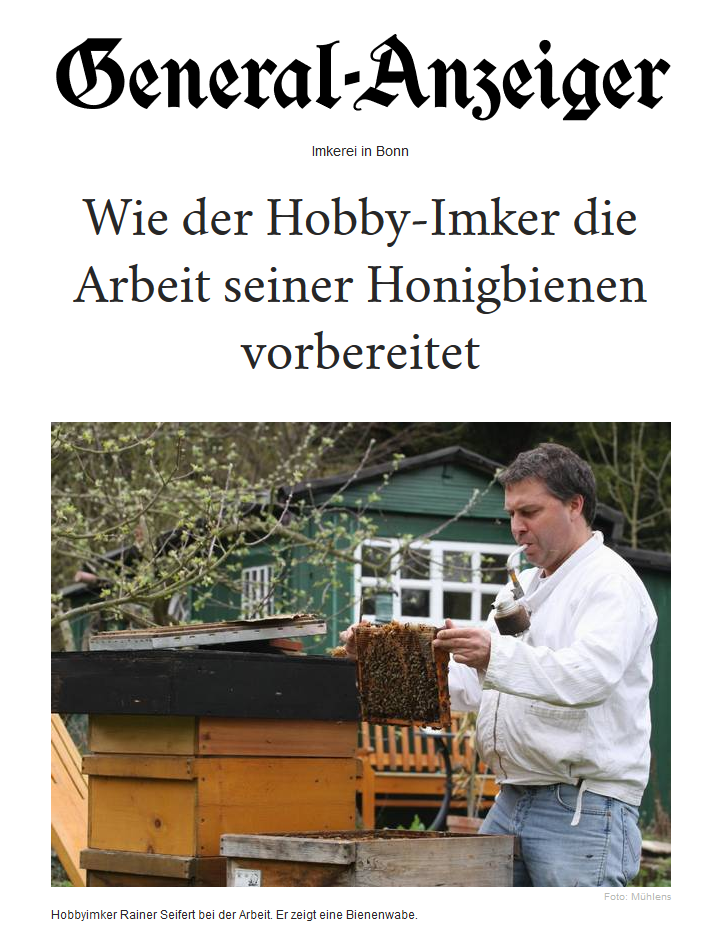 Rainer Seifert | Imker | Artikel Gerneral Anzeiger Bonn Rainer Seifert | Imker | Artikel Gerneral Anzeiger Bonn